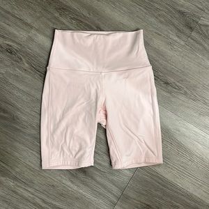 Lululemon high waisted pink biker shorts